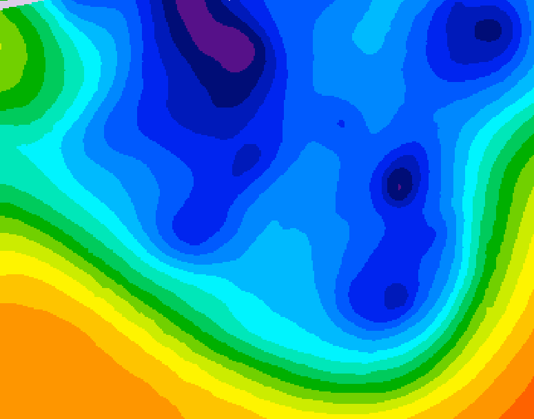 GDPS 500 millibar geopotential height 090 hour forecast chart for Canada based on 2025/12/08 0000Z data