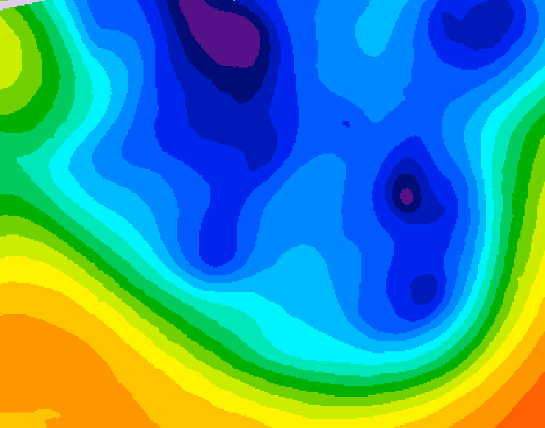 GDPS 500 millibar geopotential height 096 hour forecast chart for Canada based on 2025/12/08 0000Z data