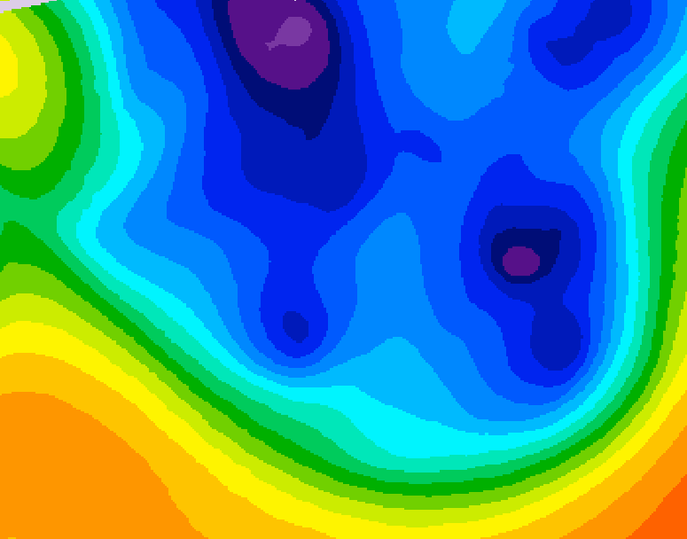 GDPS 500 millibar geopotential height 102 hour forecast chart for Canada based on 2025/12/08 0000Z data