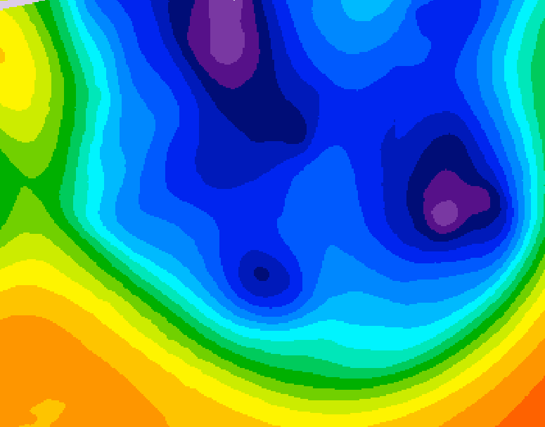 GDPS 500 millibar geopotential height 114 hour forecast chart for Canada based on 2025/12/08 0000Z data