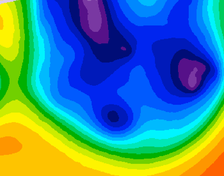 GDPS 500 millibar geopotential height 120 hour forecast chart for Canada based on 2025/12/08 0000Z data
