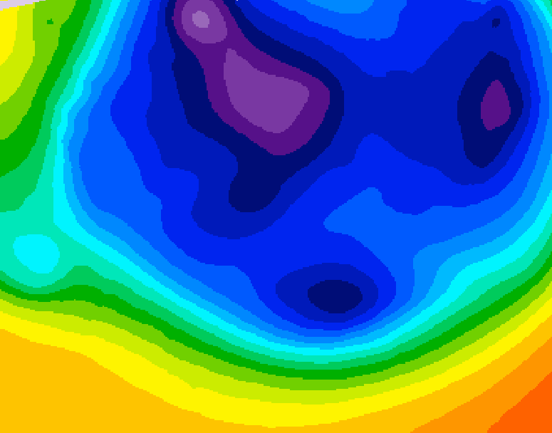 GDPS 500 millibar geopotential height 138 hour forecast chart for Canada based on 2025/12/08 0000Z data