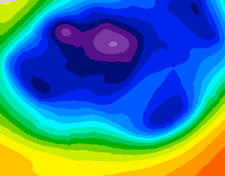 GDPS 500 millibar geopotential height 156 hour forecast chart for Canada based on 2025/12/08 0000Z data