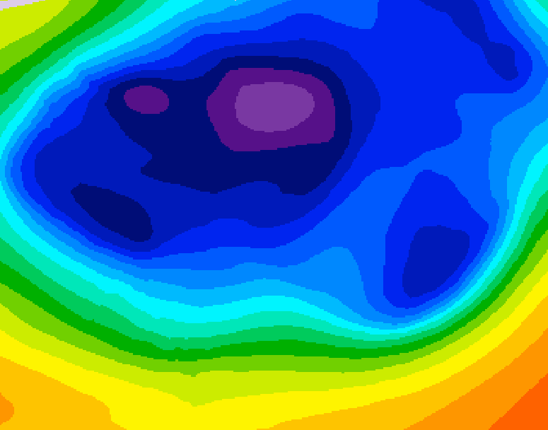 GDPS 500 millibar geopotential height 162 hour forecast chart for Canada based on 2025/12/08 0000Z data