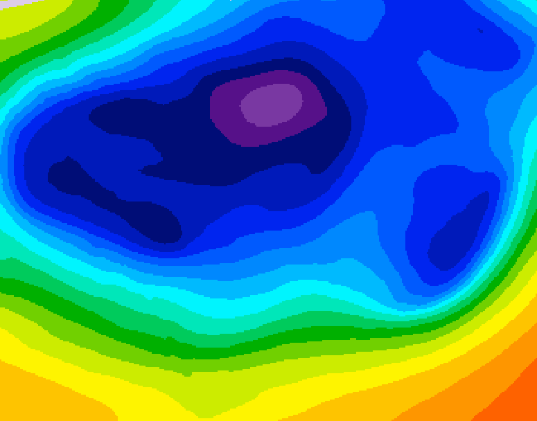 GDPS 500 millibar geopotential height 168 hour forecast chart for Canada based on 2025/12/08 0000Z data