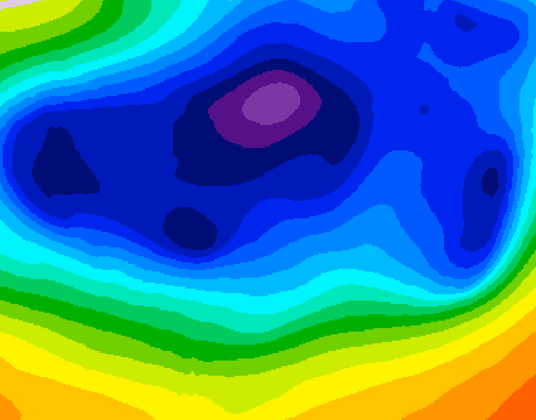 GDPS 500 millibar geopotential height 174 hour forecast chart for Canada based on 2025/12/08 0000Z data