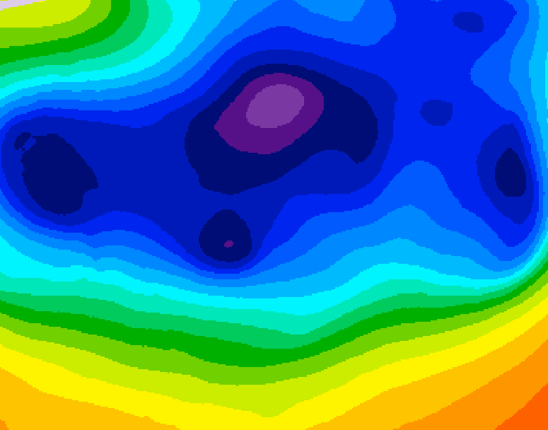GDPS 500 millibar geopotential height 180 hour forecast chart for Canada based on 2025/12/08 0000Z data