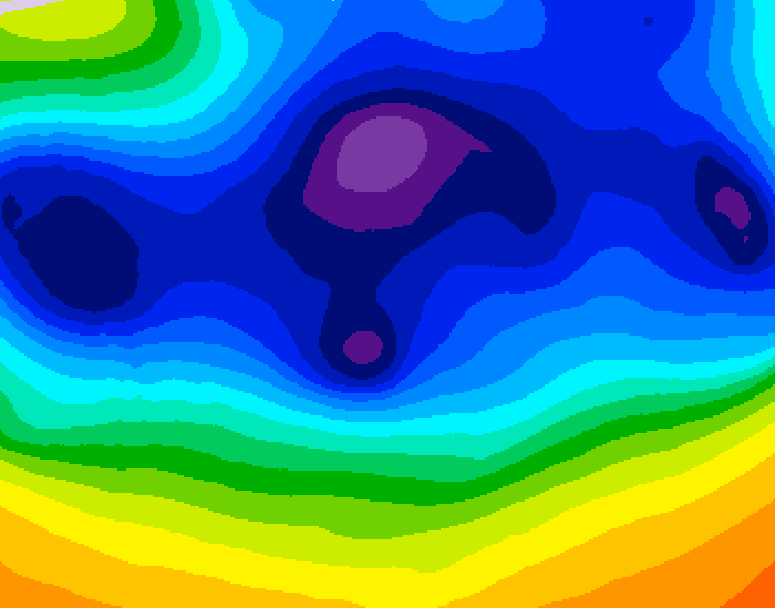 GDPS 500 millibar geopotential height 186 hour forecast chart for Canada based on 2025/12/08 0000Z data