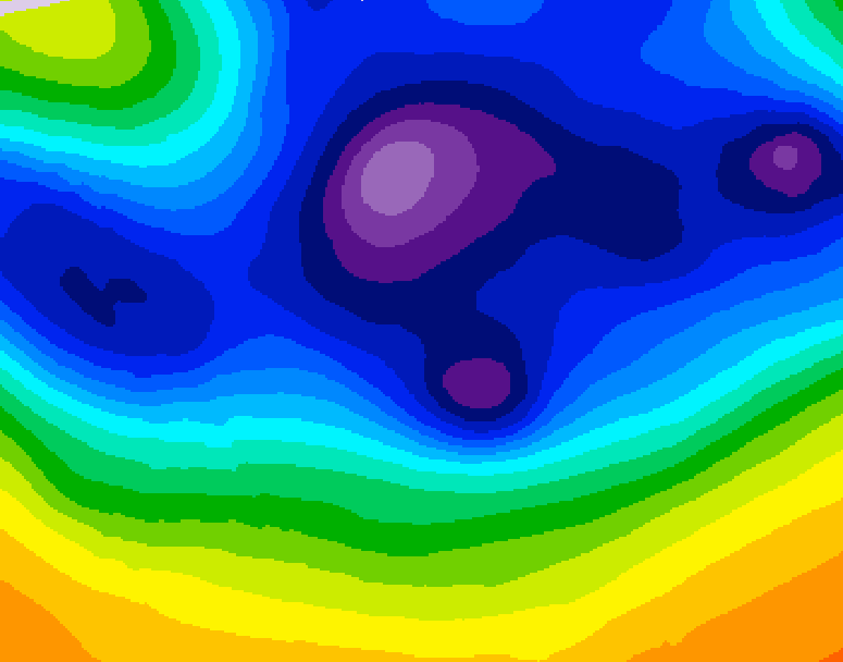 GDPS 500 millibar geopotential height 198 hour forecast chart for Canada based on 2025/12/08 0000Z data