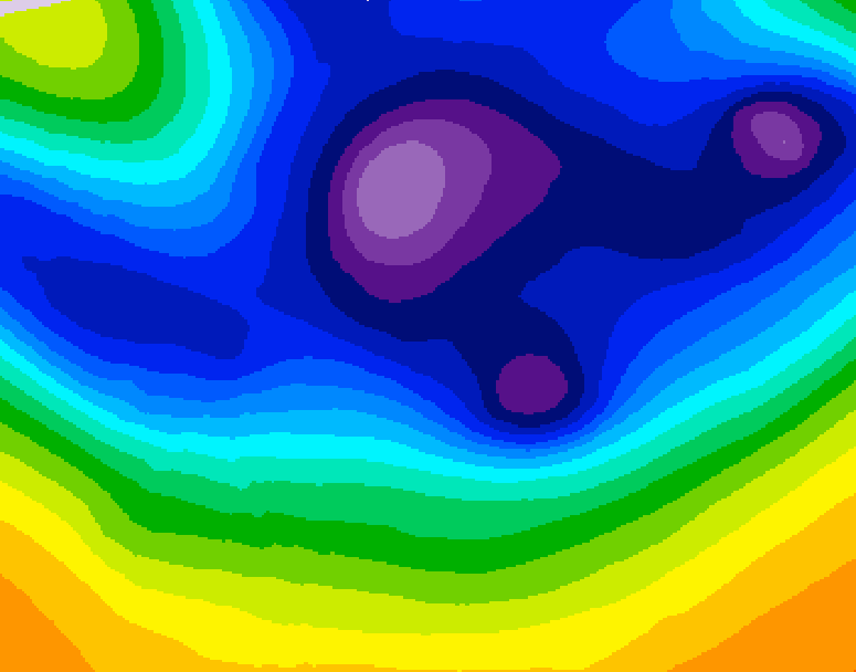 GDPS 500 millibar geopotential height 204 hour forecast chart for Canada based on 2025/12/08 0000Z data