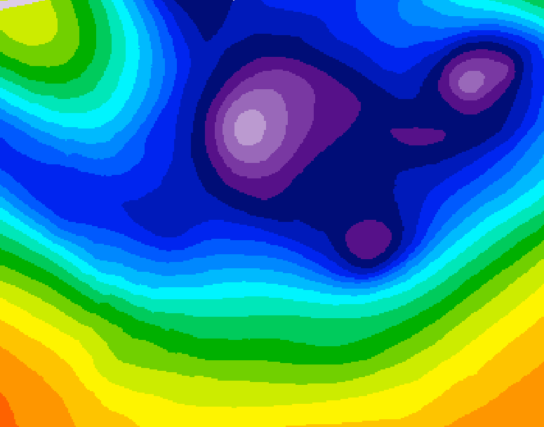 GDPS 500 millibar geopotential height 210 hour forecast chart for Canada based on 2025/12/08 0000Z data