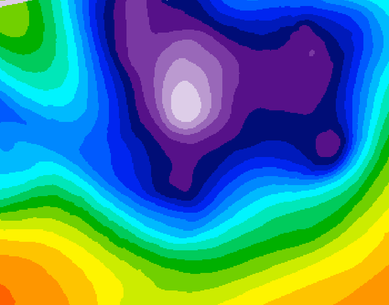 GDPS 500 millibar geopotential height 228 hour forecast chart for Canada based on 2025/12/08 0000Z data