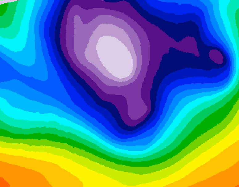 GDPS 500 millibar geopotential height 240 hour forecast chart for Canada based on 2025/12/08 0000Z data