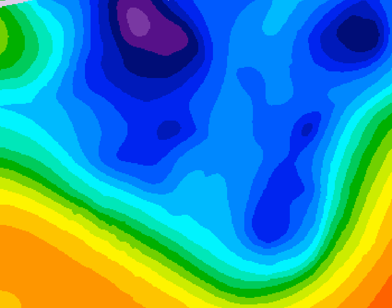GDPS 500 millibar geopotential height 072 hour forecast chart for Canada based on 2025/12/08 1200Z data
