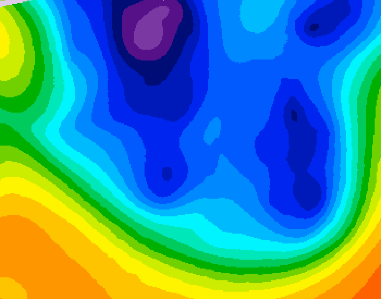 GDPS 500 millibar geopotential height 090 hour forecast chart for Canada based on 2025/12/08 1200Z data