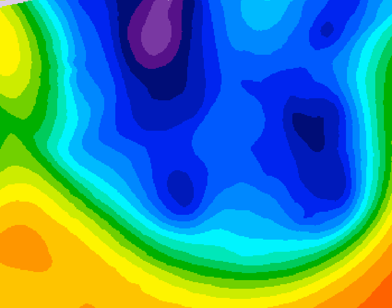 GDPS 500 millibar geopotential height 096 hour forecast chart for Canada based on 2025/12/08 1200Z data