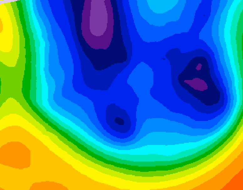 GDPS 500 millibar geopotential height 102 hour forecast chart for Canada based on 2025/12/08 1200Z data