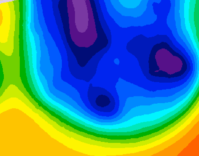 GDPS 500 millibar geopotential height 108 hour forecast chart for Canada based on 2025/12/08 1200Z data