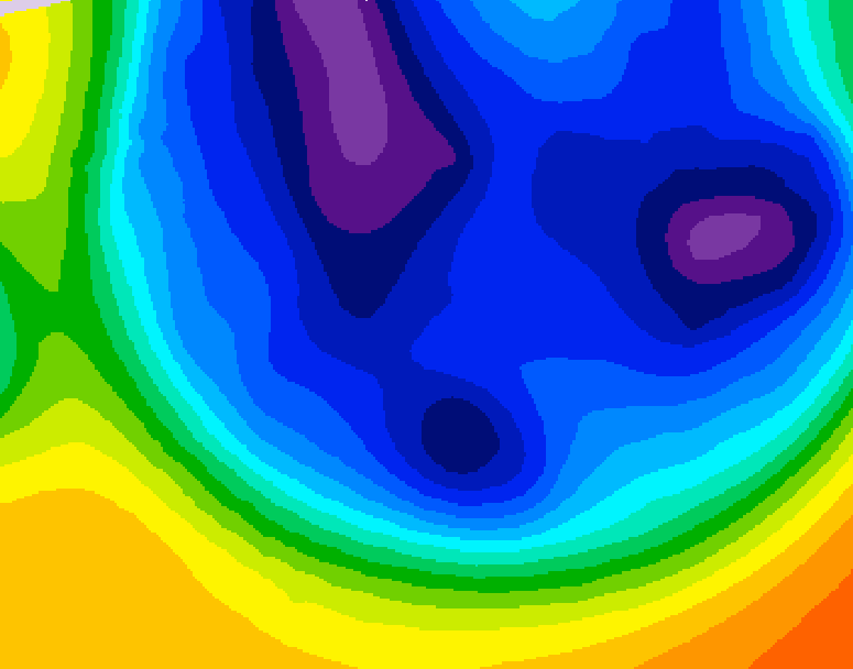 GDPS 500 millibar geopotential height 114 hour forecast chart for Canada based on 2025/12/08 1200Z data