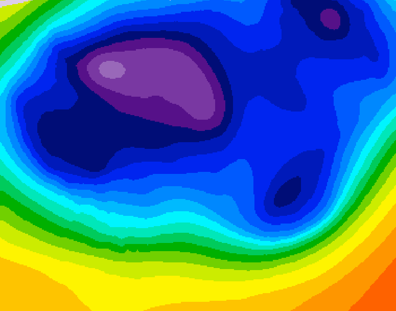 GDPS 500 millibar geopotential height 150 hour forecast chart for Canada based on 2025/12/08 1200Z data