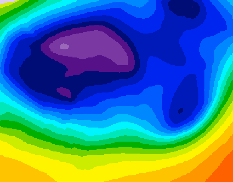 GDPS 500 millibar geopotential height 156 hour forecast chart for Canada based on 2025/12/08 1200Z data