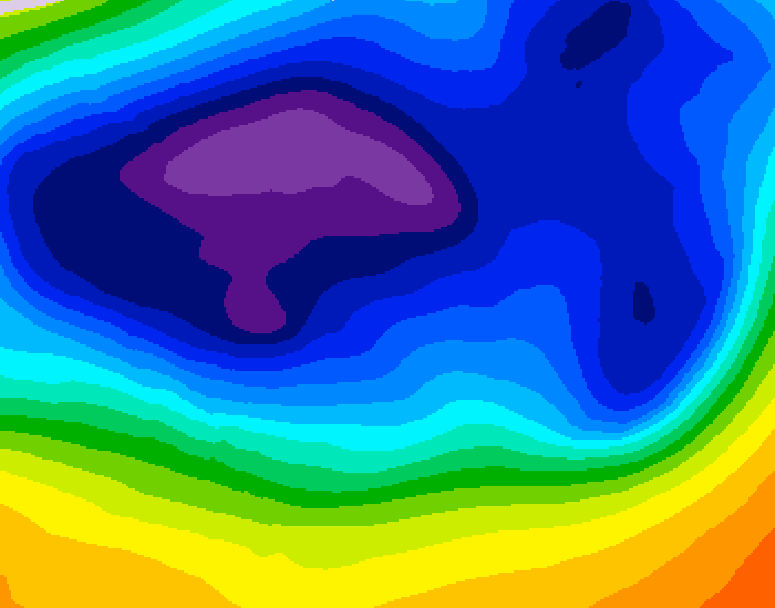 GDPS 500 millibar geopotential height 162 hour forecast chart for Canada based on 2025/12/08 1200Z data