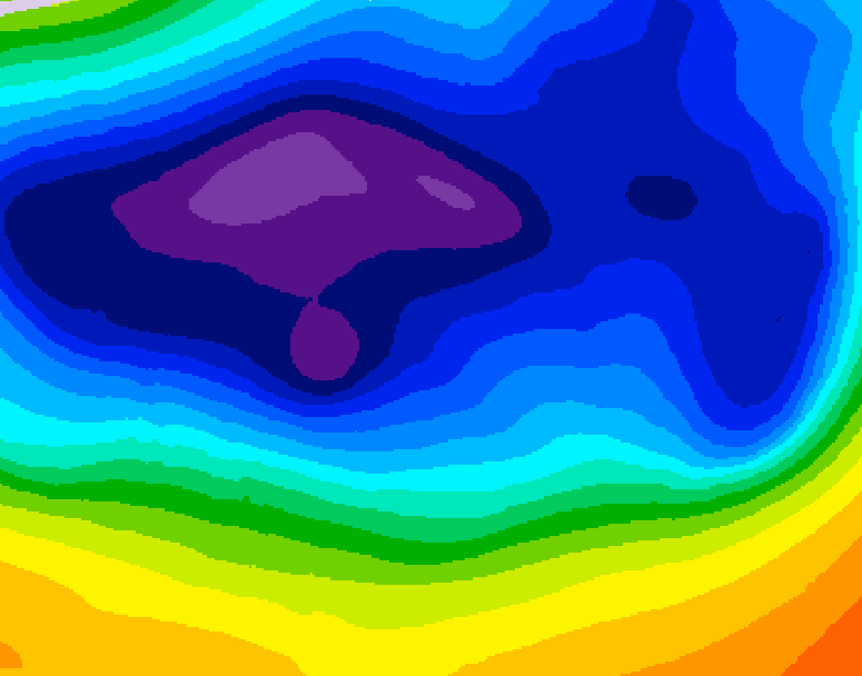 GDPS 500 millibar geopotential height 168 hour forecast chart for Canada based on 2025/12/08 1200Z data