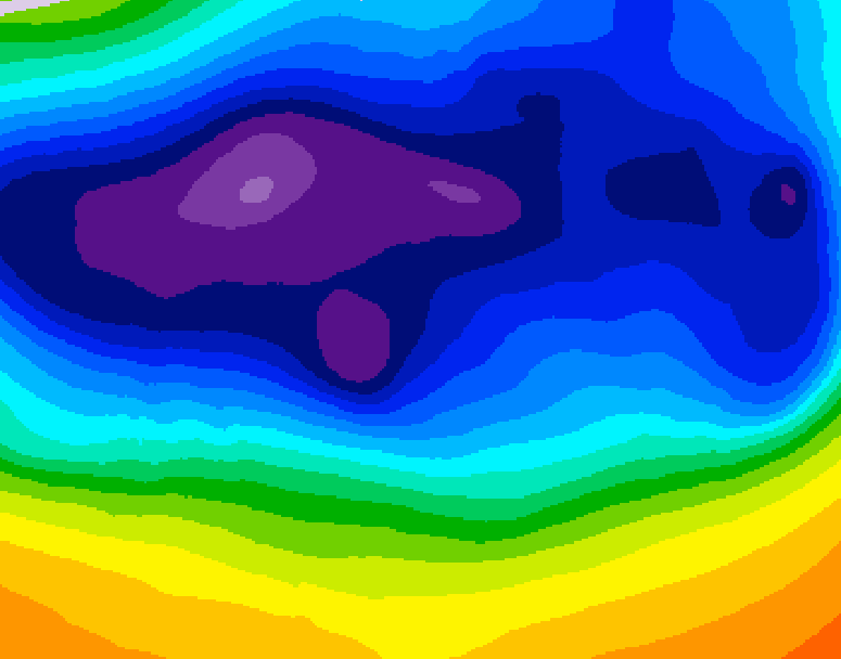 GDPS 500 millibar geopotential height 174 hour forecast chart for Canada based on 2025/12/08 1200Z data