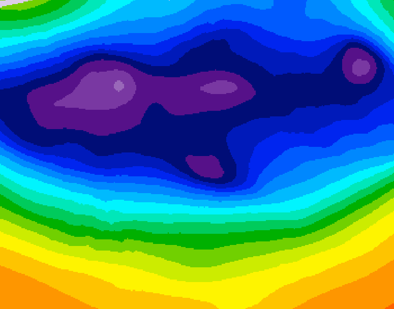 GDPS 500 millibar geopotential height 186 hour forecast chart for Canada based on 2025/12/08 1200Z data