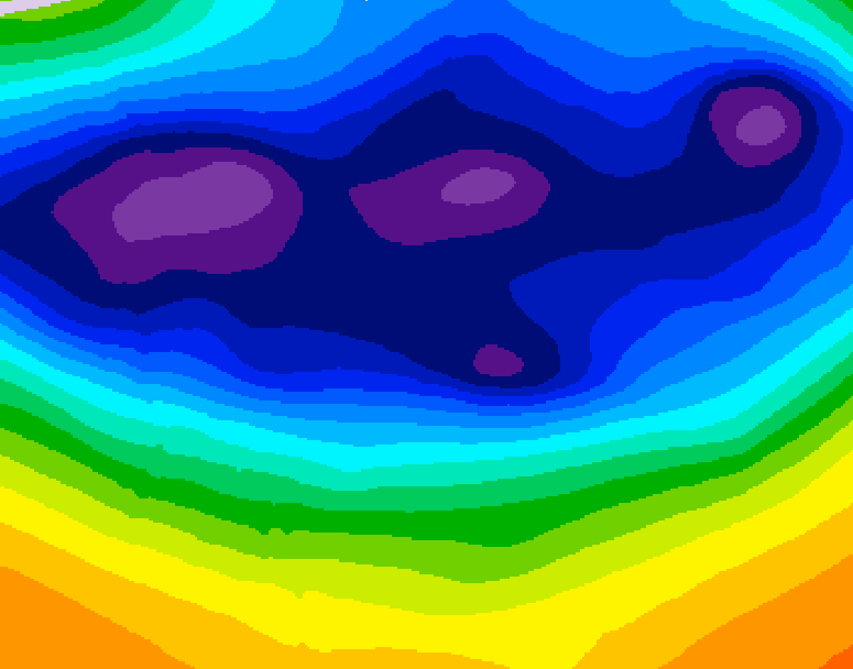 GDPS 500 millibar geopotential height 192 hour forecast chart for Canada based on 2025/12/08 1200Z data