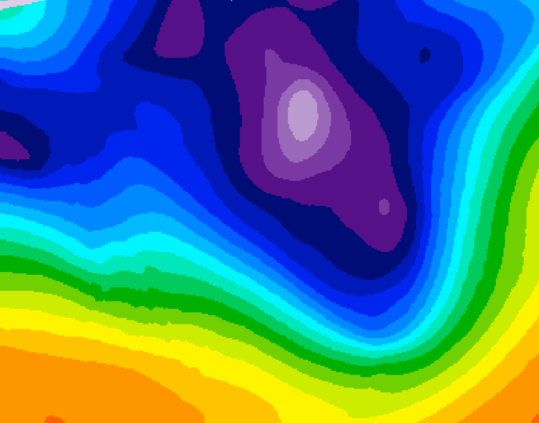 GDPS 500 millibar geopotential height 240 hour forecast chart for Canada based on 2025/12/08 1200Z data