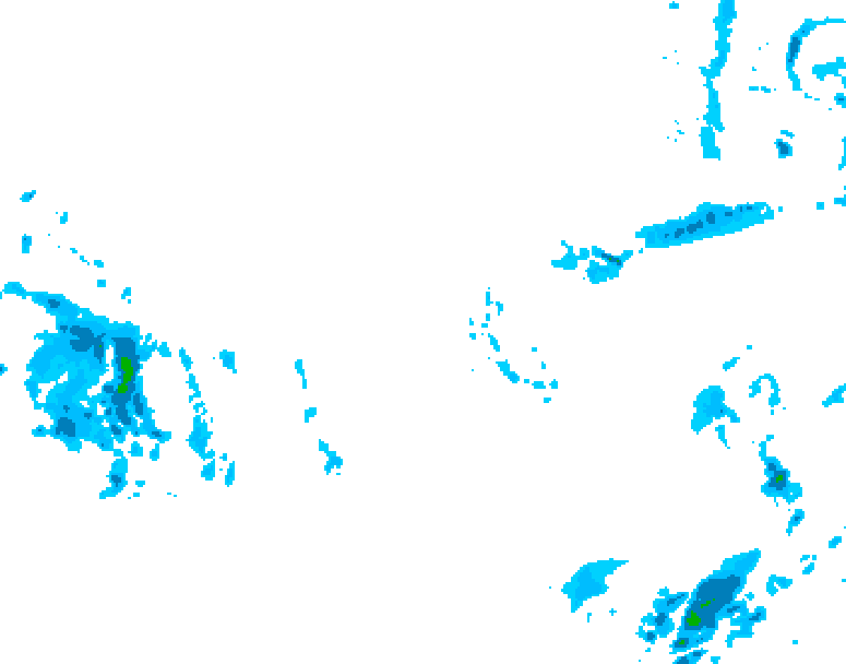GDPS precipitation 012 hour forecast chart for Canada based on 2025/12/08 0000Z data