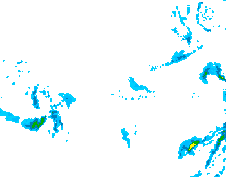 GDPS precipitation 030 hour forecast chart for Canada based on 2025/12/08 0000Z data