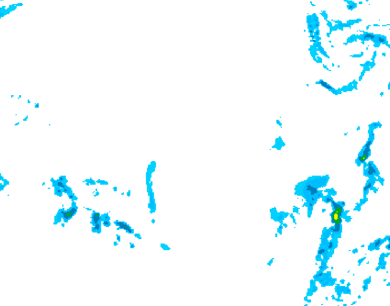 GDPS precipitation 078 hour forecast chart for Canada based on 2025/12/08 0000Z data