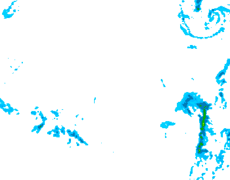 GDPS precipitation 084 hour forecast chart for Canada based on 2025/12/08 0000Z data