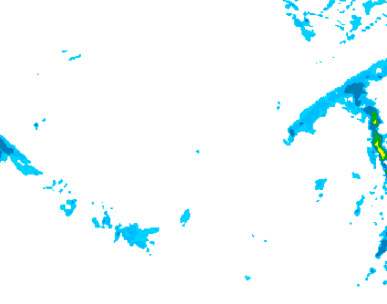 GDPS precipitation 102 hour forecast chart for Canada based on 2025/12/08 0000Z data
