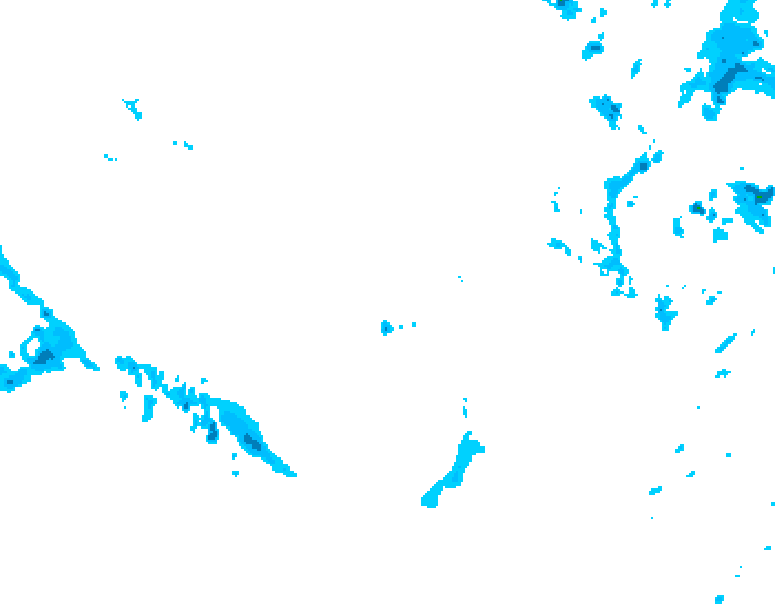 GDPS precipitation 120 hour forecast chart for Canada based on 2025/12/08 0000Z data