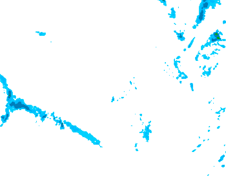 GDPS precipitation 126 hour forecast chart for Canada based on 2025/12/08 0000Z data