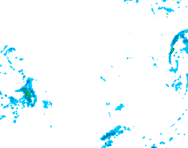 GDPS precipitation 180 hour forecast chart for Canada based on 2025/12/08 0000Z data