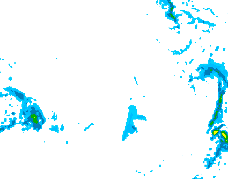 GDPS precipitation 228 hour forecast chart for Canada based on 2025/12/08 0000Z data