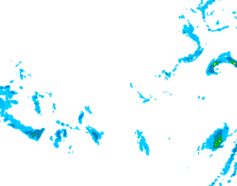 GDPS precipitation 024 hour forecast chart for Canada based on 2025/12/08 1200Z data