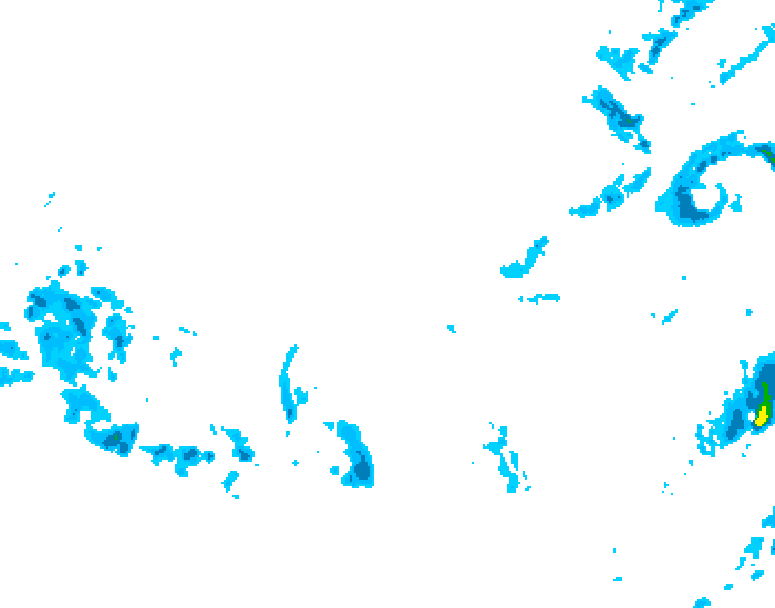 GDPS precipitation 030 hour forecast chart for Canada based on 2025/12/08 1200Z data