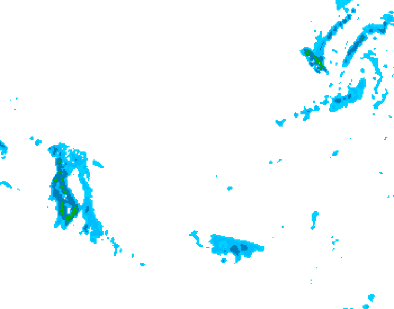 GDPS precipitation 042 hour forecast chart for Canada based on 2025/12/08 1200Z data