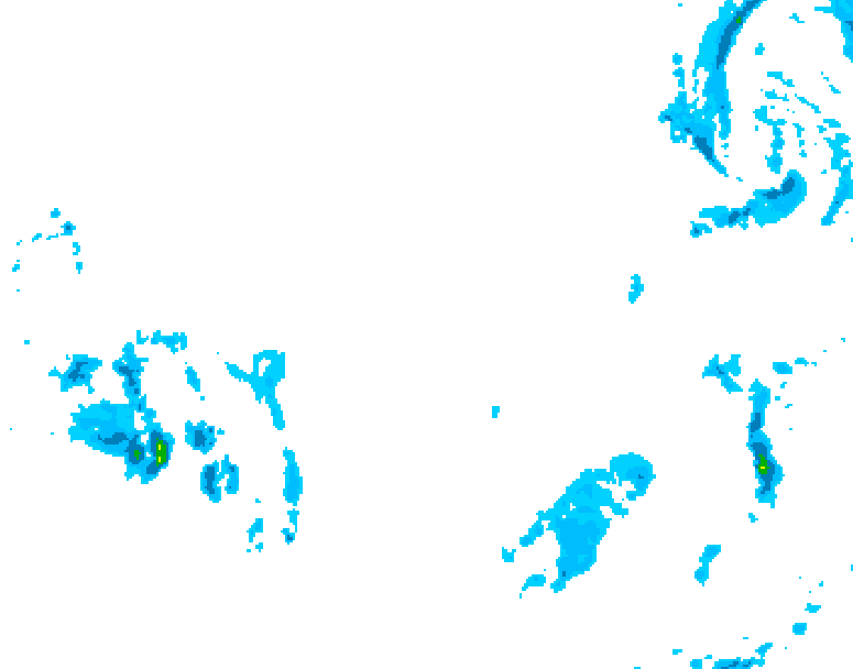 GDPS precipitation 054 hour forecast chart for Canada based on 2025/12/08 1200Z data