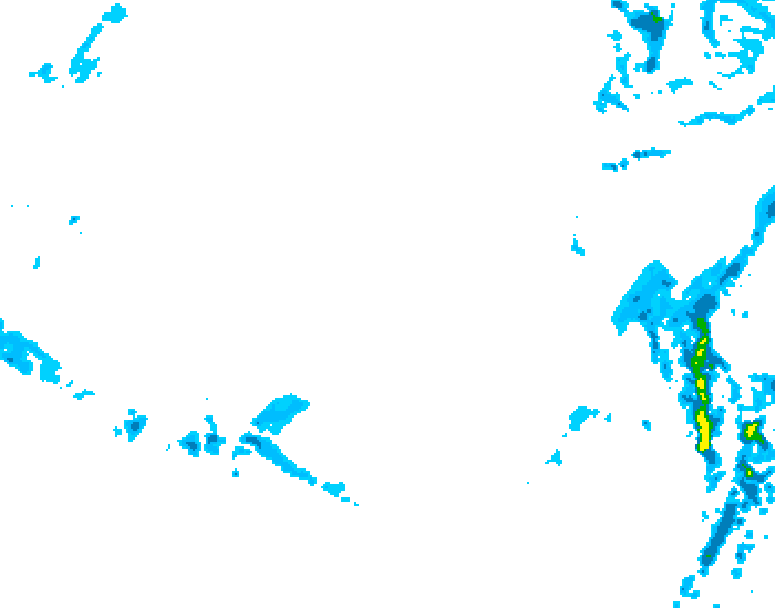 GDPS precipitation 078 hour forecast chart for Canada based on 2025/12/08 1200Z data