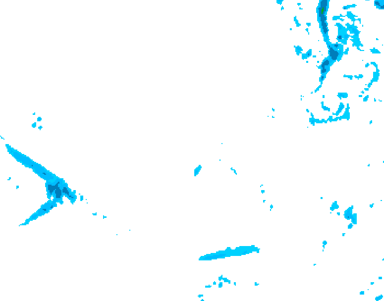 GDPS precipitation 126 hour forecast chart for Canada based on 2025/12/08 1200Z data