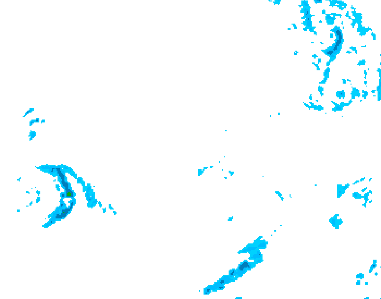 GDPS precipitation 132 hour forecast chart for Canada based on 2025/12/08 1200Z data