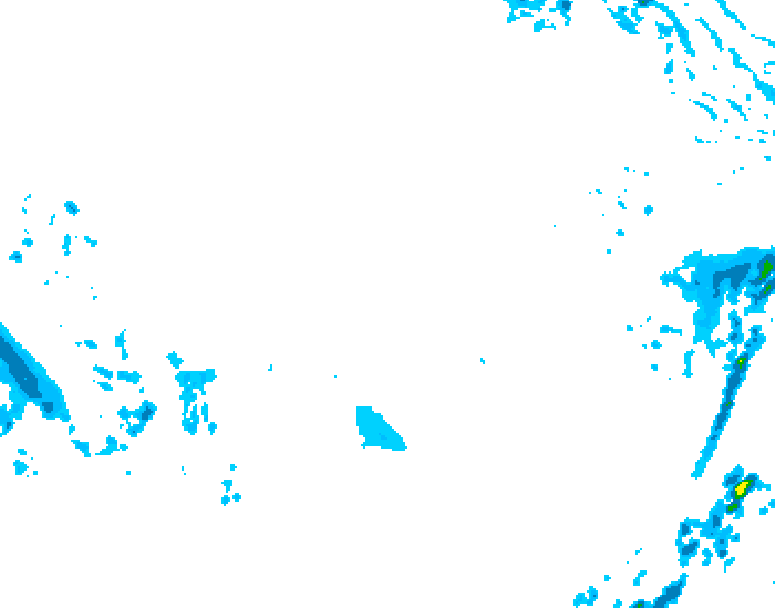 GDPS precipitation 156 hour forecast chart for Canada based on 2025/12/08 1200Z data