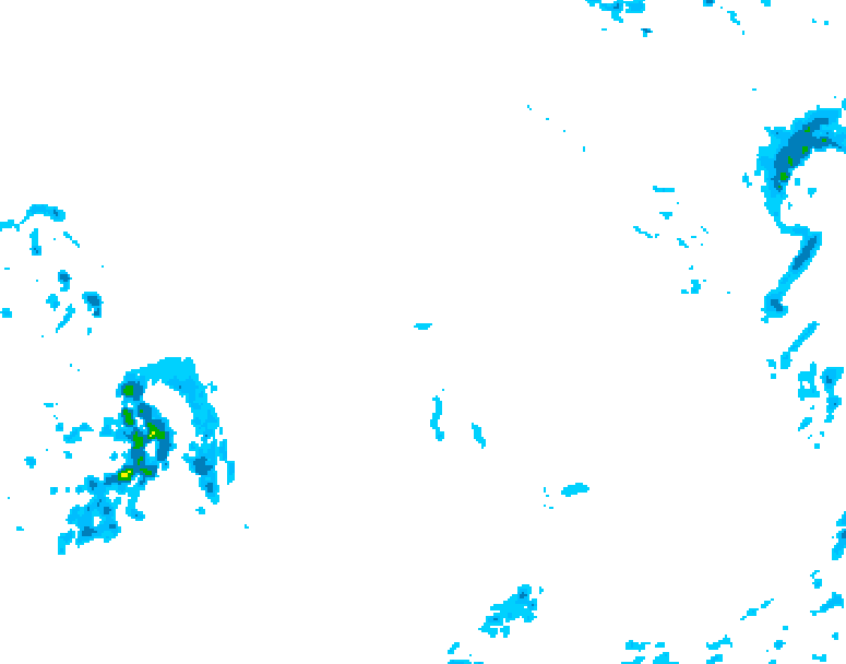 GDPS precipitation 174 hour forecast chart for Canada based on 2025/12/08 1200Z data