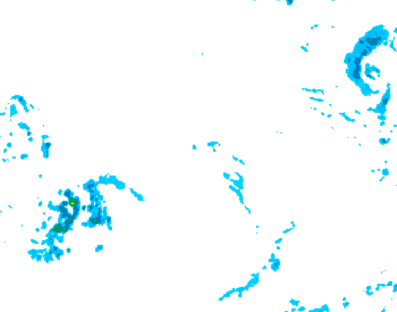 GDPS precipitation 180 hour forecast chart for Canada based on 2025/12/08 1200Z data